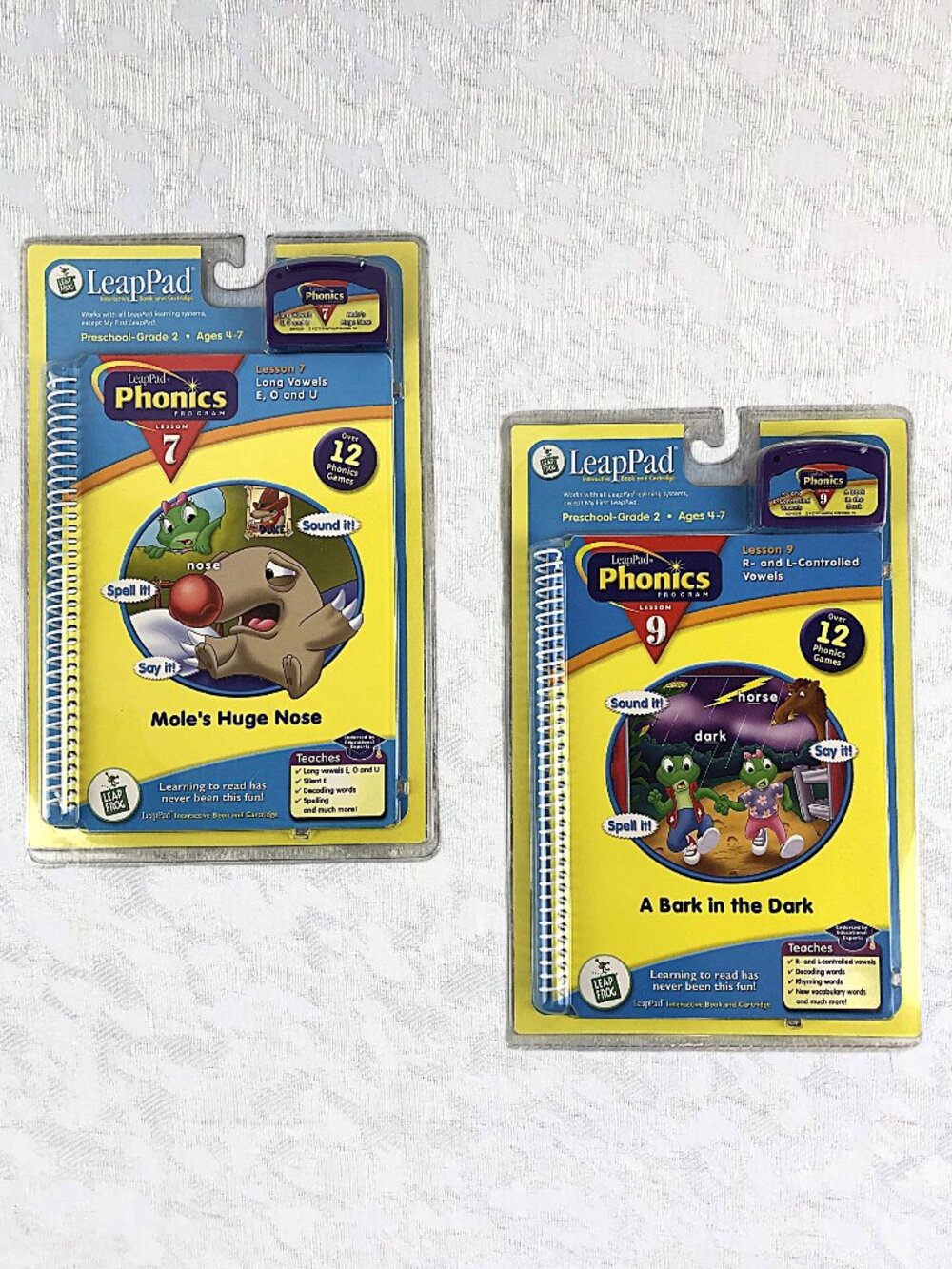 LeapFrog LeapPad Phonics Lessons 7 “Mole’s Huge Nose” & 9 “A Bark in the Dark”